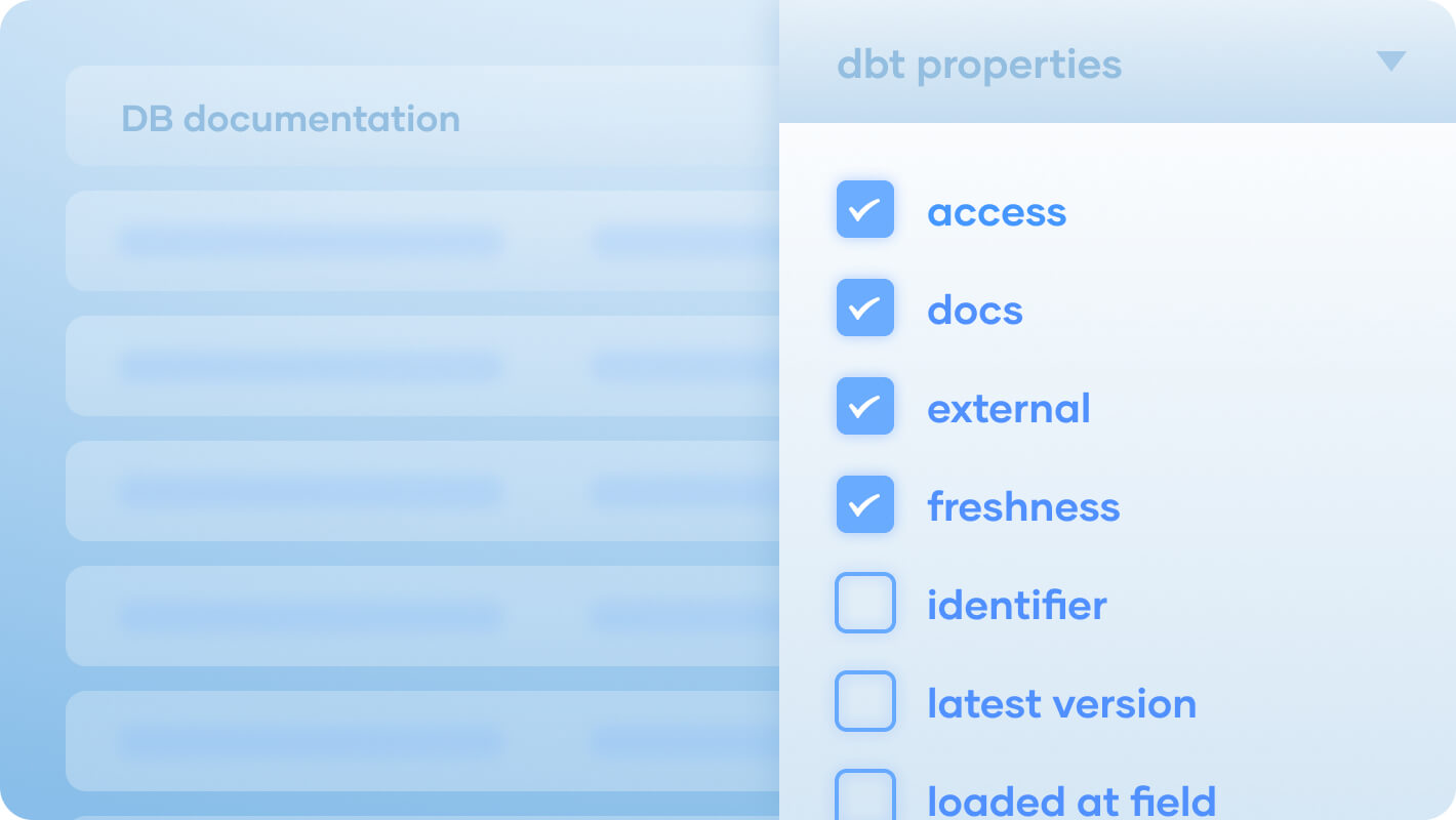 dbt fields