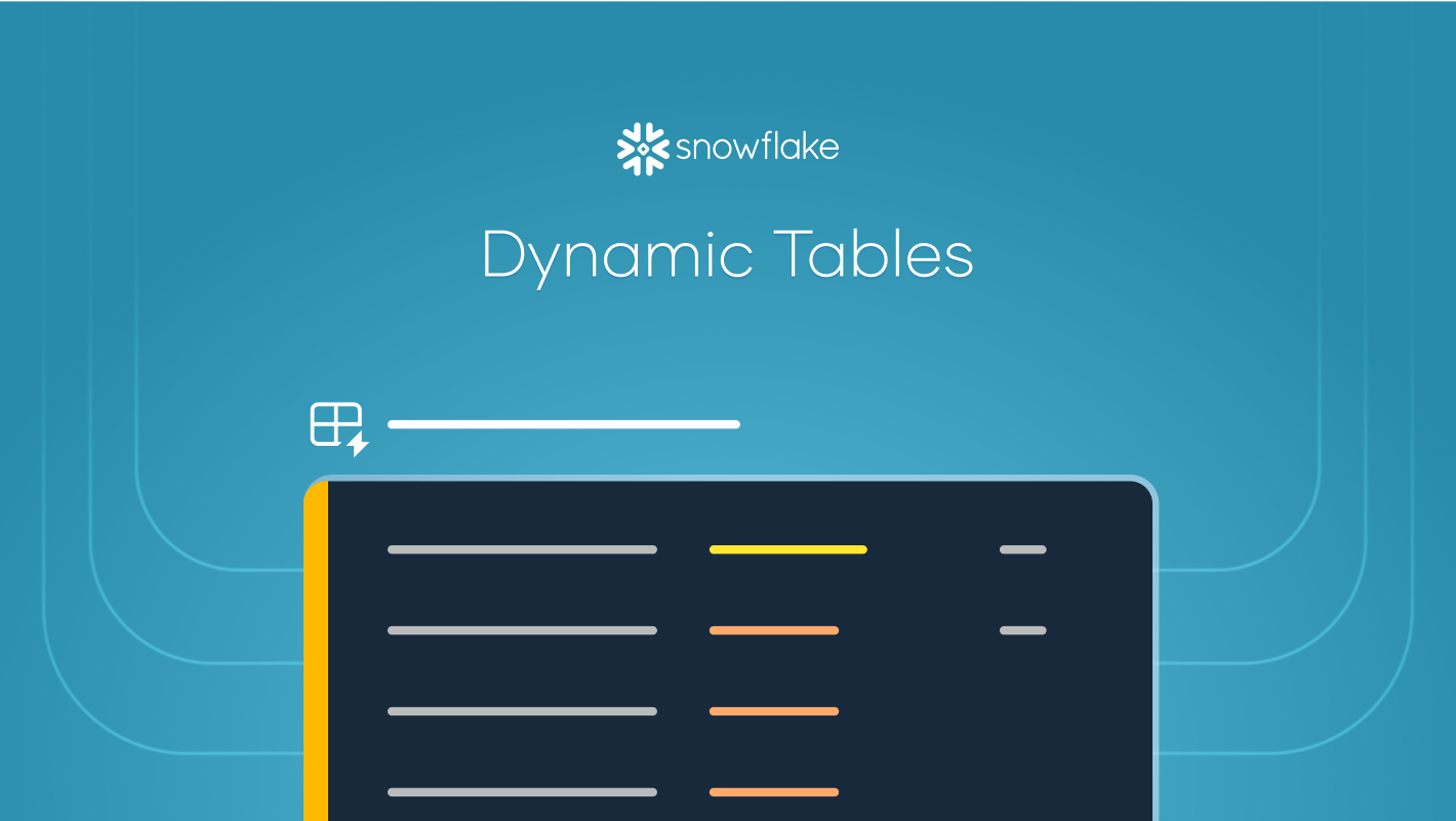 Snowflake's Dynamic Tables