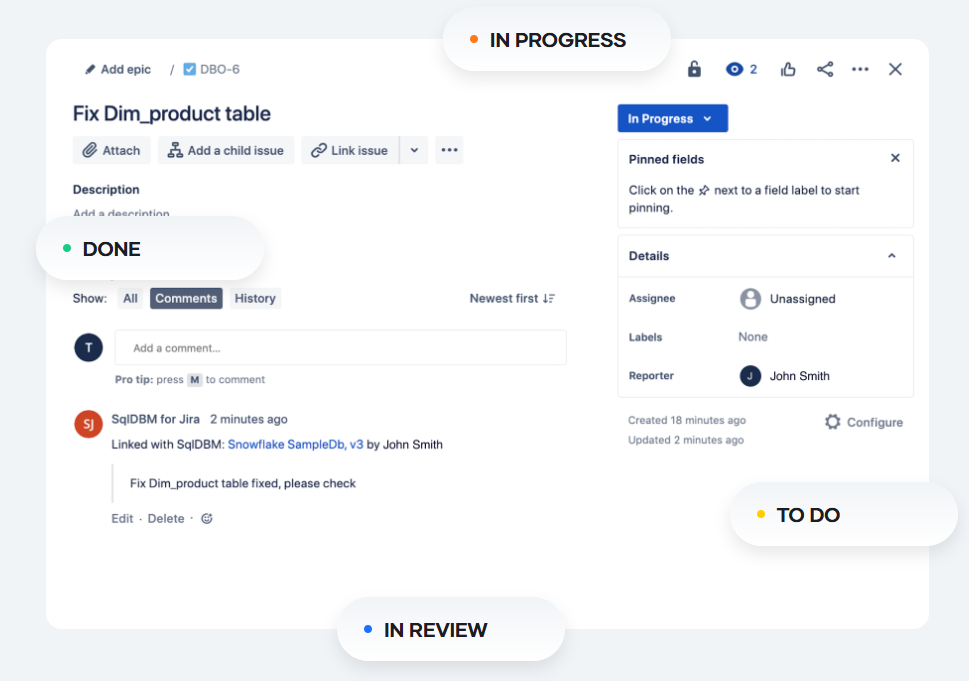 SqlDBM for Jira